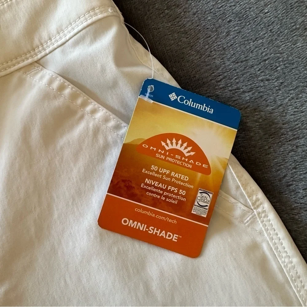 NWT Columbia Longer Days White 6” Shorts Size 10